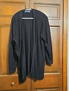 Karen Scott Black Cardigan